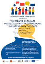 Plakat promujący spotkanie sieciujące